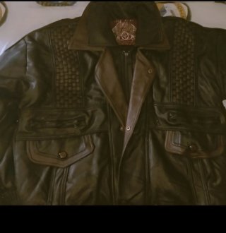 Chaqueta Italy Moda Negra y Marrón