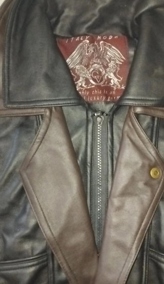 Chaqueta Italy Moda Negra y Marrón