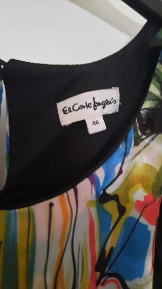Vestido cóctel El Corte Inglés multicolor