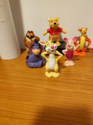 Lote 6 Figuras Vintage Winnie Pooh Disney