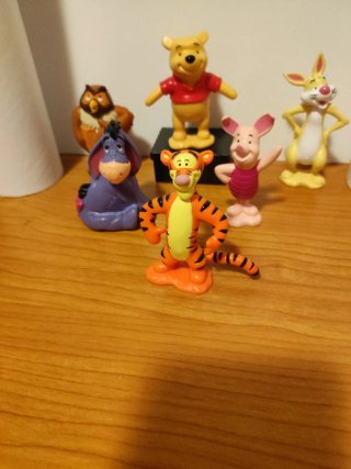 Lote 6 Figuras Vintage Winnie Pooh Disney