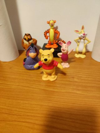 Lote 6 Figuras Vintage Winnie Pooh Disney