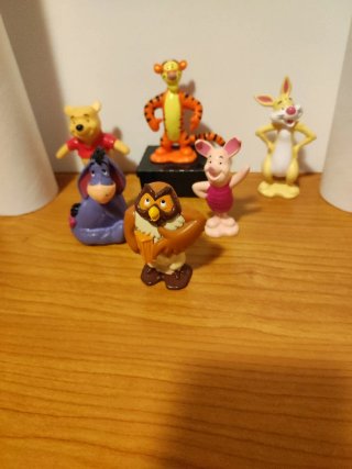 Lote 6 Figuras Vintage Winnie Pooh Disney