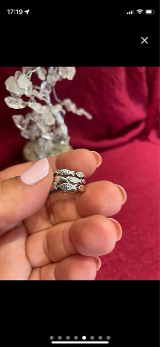 Anillo Plata 925 Diseño Peces