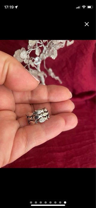 Anillo Plata 925 Diseño Peces
