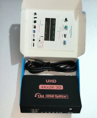 Splitter HDMI 1x4 4K 3D 1080P Duplicador