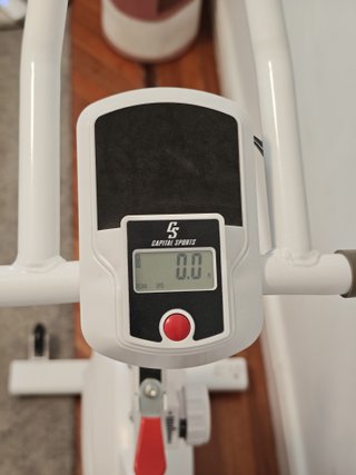 Bicicleta Estática Capital Sports Blanca LCD