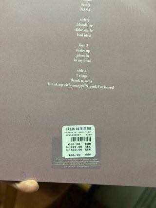 Ariana Grande Thank U, Next Vinilo UO