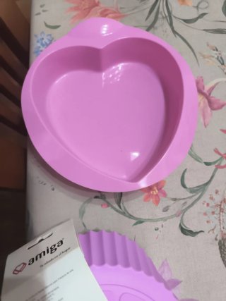 Molde Silicona Corazón y Redondo Amiga