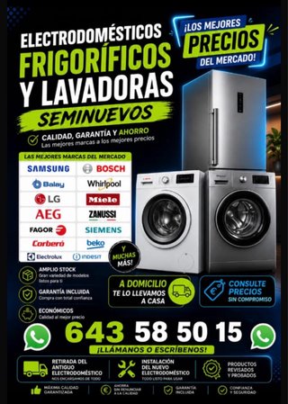 Frigoríficos y Lavadoras Seminuevos