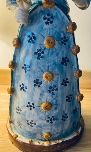 Coppia statue ceramica uomo donna