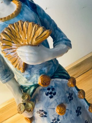 Coppia statue ceramica uomo donna