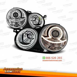 FAROS CON OJOS DE ANGEL PARA VW POLO 9N,01-05.CRI