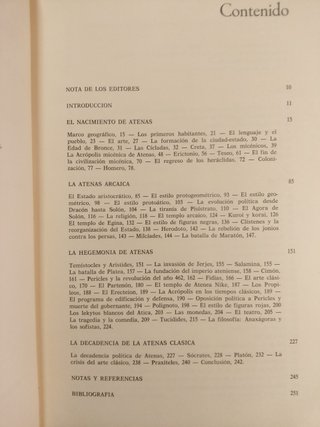 Atenas, Ciudad de dioses. De la prehistoria al 338 a. C., Angelo Procopiou. Editorial Argos, 1965.