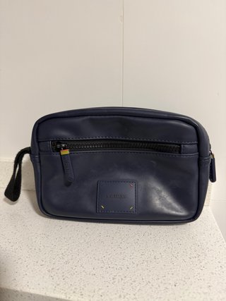 Bolso de mano azul para hombre