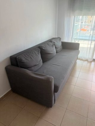 Sofá Cama Gris Tela