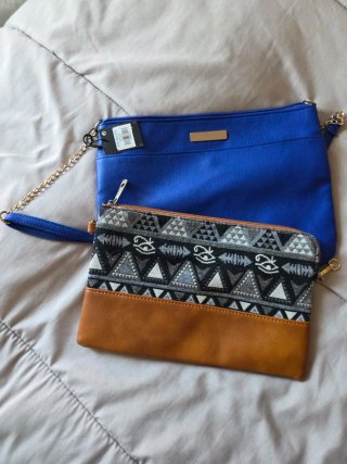 Lote 2 Bolsos Primark Azul y Estampado