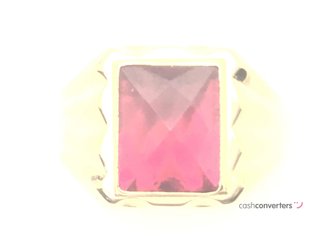sello oro 18k con piedra con circonita