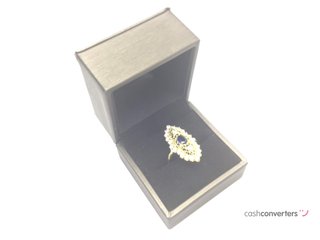 sortija oro 18k con piedra con circonita