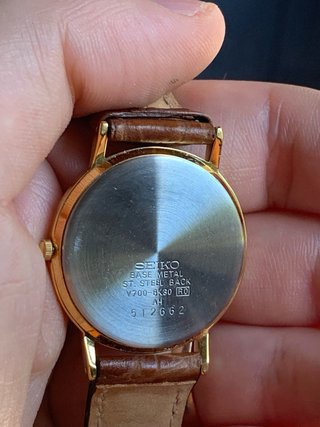 Orologio Seiko Vintage Donna Oro Pelle NOS