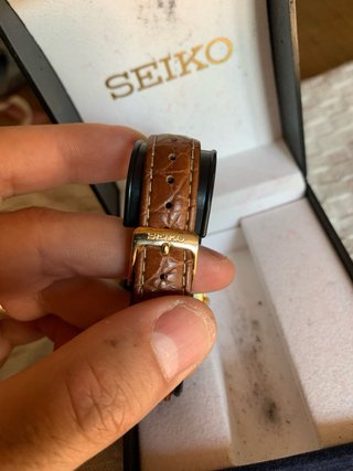 Orologio Seiko Vintage Donna Oro Pelle NOS