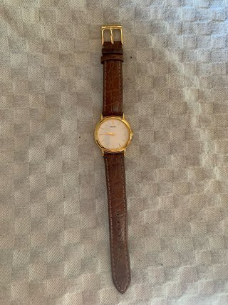 Orologio Seiko Vintage Donna Oro Pelle NOS