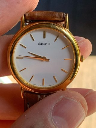 Orologio Seiko Vintage Donna Oro Pelle NOS