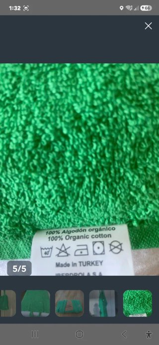 Bolso de toalla verde para playa o piscina