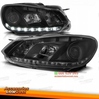 FAROS CON LUZ DIURNA PARA VW GOLF VI 6 08++.CRIST