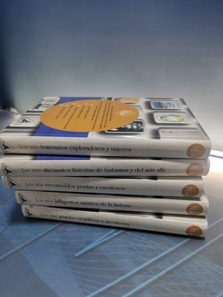 5 tomos, libros LOS MAS, tapa dura