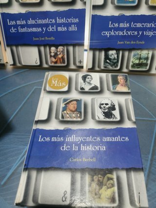 5 tomos, libros LOS MAS, tapa dura