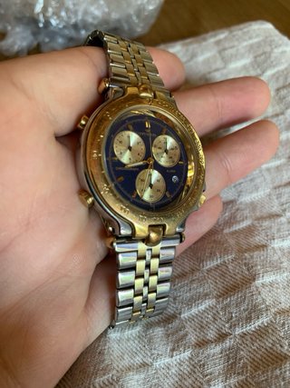 Orologio Pryngeps CR721 Uomo Placcato Oro Cronogra
