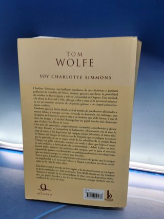 Libro TOM WOLFE - SOY CHARLOTTE SIMMONS