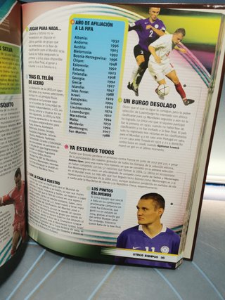 Libro, futbol,  world football records, gran formato