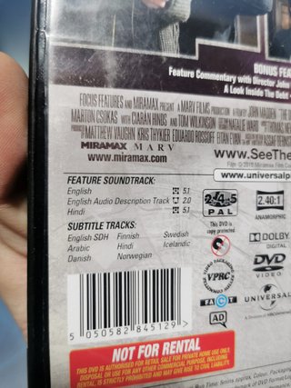 7 dvds variados región 2, edición en ingles