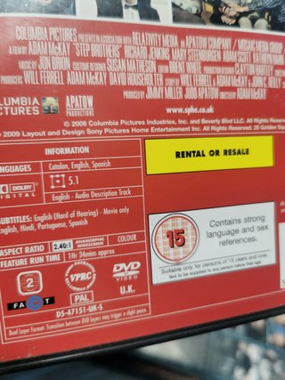 7 dvds variados región 2, edición en ingles