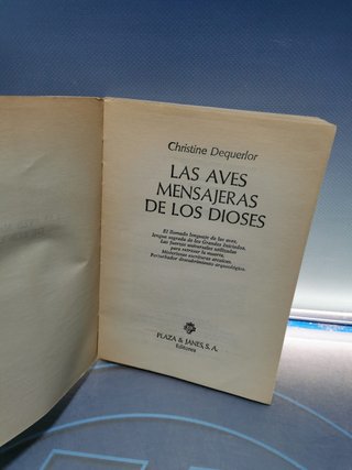 Libro Las aves mensajeras de los dioses, Christine dequerlor