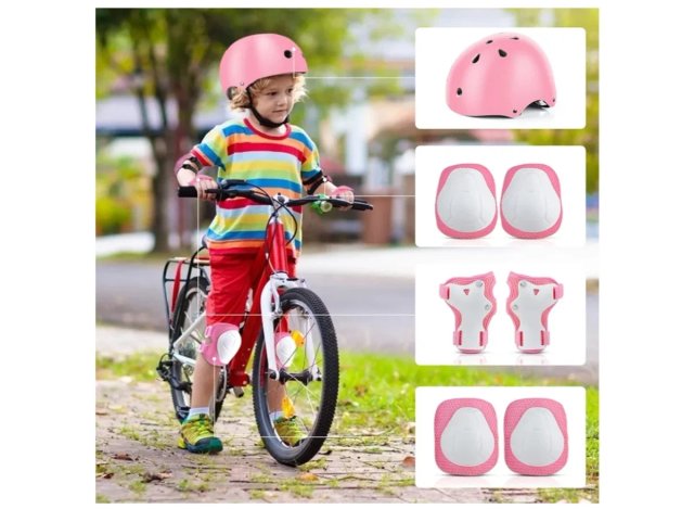 Casco y Protecciones Infantiles Ajustable