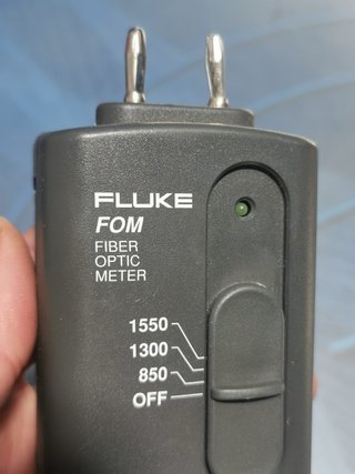 Medidor de fibra optica Fluke FOM buen estado