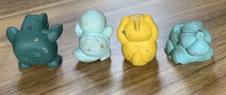 Lotto 4 Mini Figure Pokémon Gomma Dura Vintage