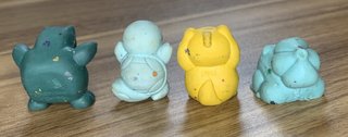 Lotto 4 Mini Figure Pokémon Gomma Dura Vintage