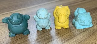 Lotto 4 Mini Figure Pokémon Gomma Dura Vintage