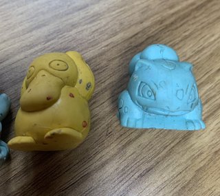 Lotto 4 Mini Figure Pokémon Gomma Dura Vintage