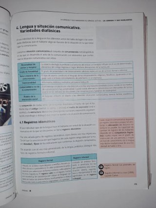 Lengua castellana y literatura 2, Le Bachillerato