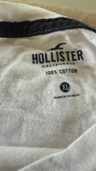Camiseta Hollister Manga Larga Estampada