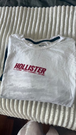Camiseta Hollister Manga Larga Estampada