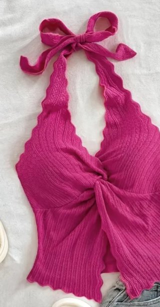 Top halter rosa nueva sin etiqueta Talla L