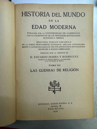 Historia del mundo en la Edad Moderna