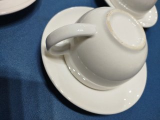 Juego 4 tazas café con leche de loza