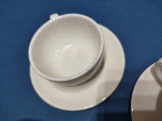 Juego 4 tazas café con leche de loza